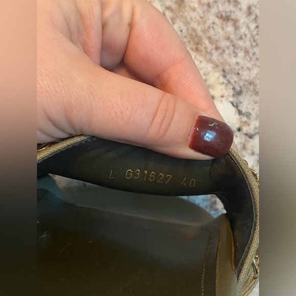 Chanel chain slides- Army Green sz 40 - Picture 8 of 9